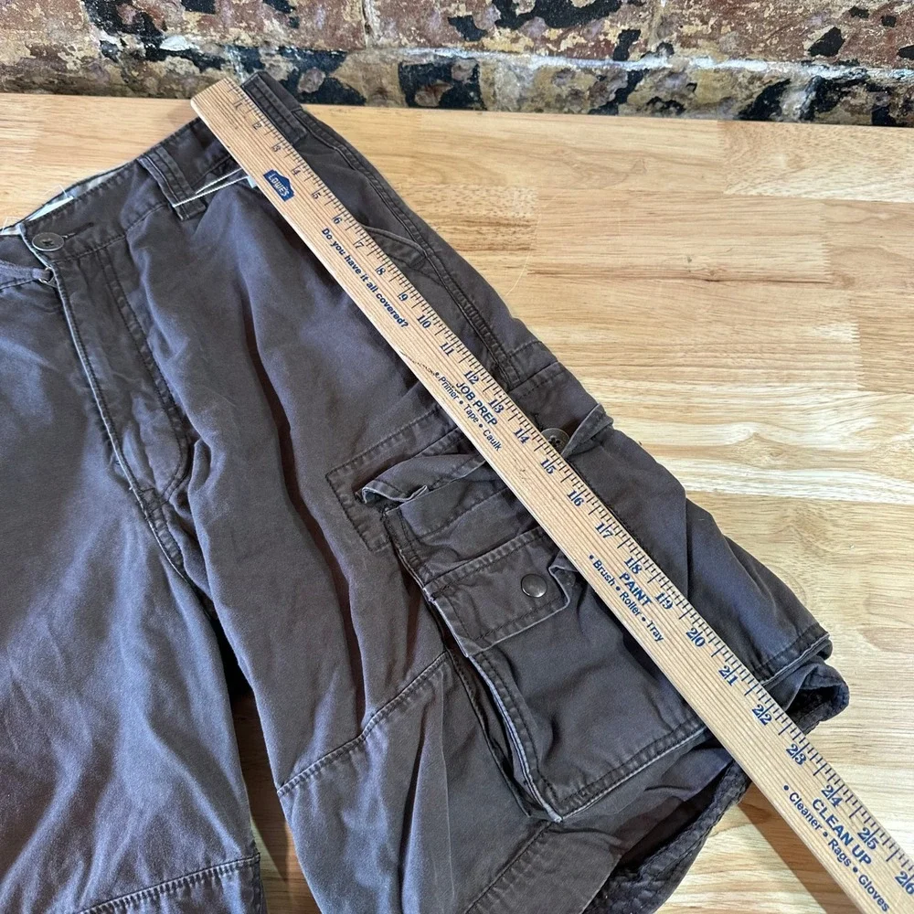 Levi's Squad Cargo Dark Brown Shorts workwear casual Relaxed Work Mens 32 Y2K
